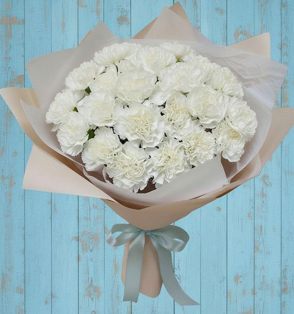 Букет цветов из: Гвоздики в Джерокае