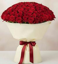 Букет 101 Красная роза Милано в Джерокае