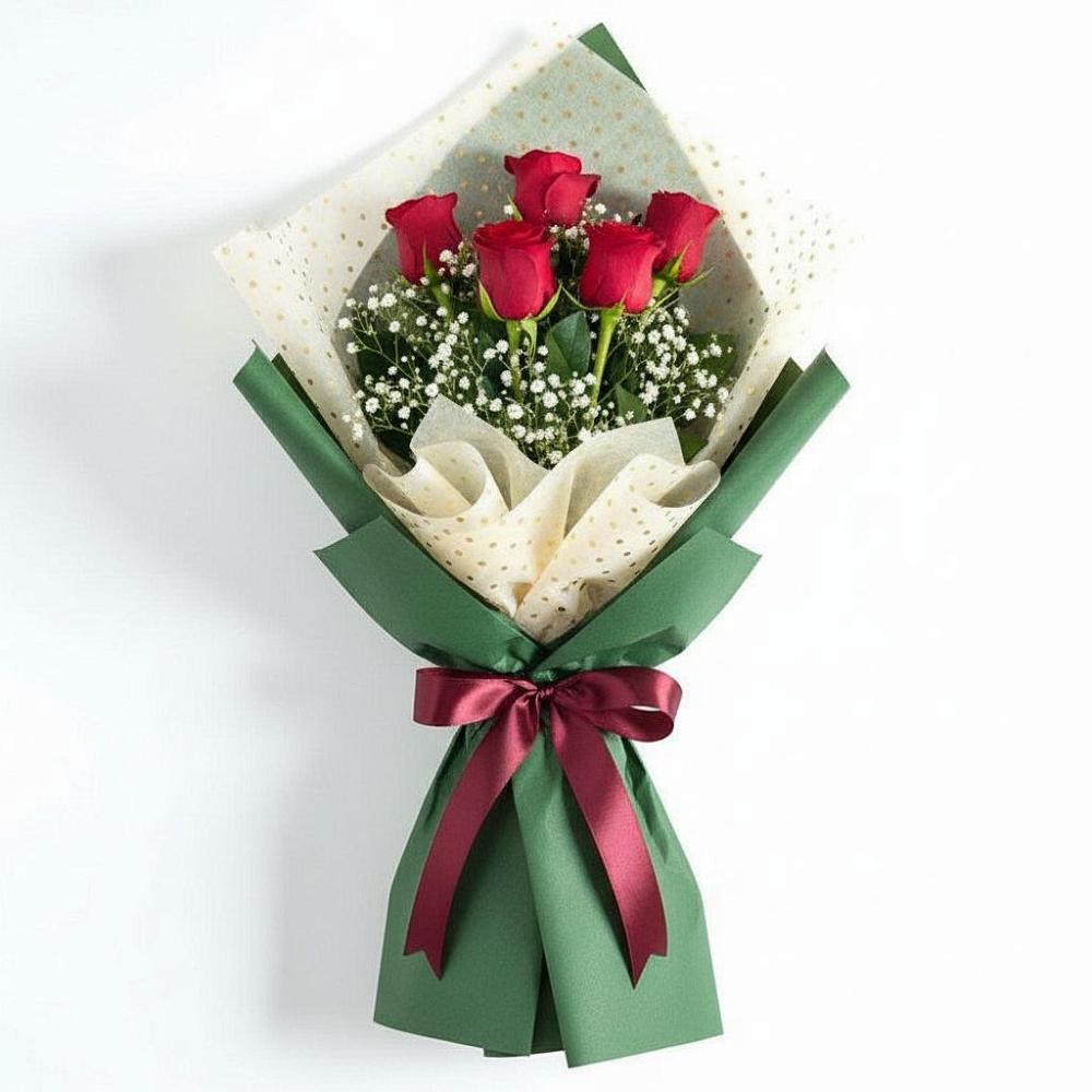 Букет цветов из: Розы в Джерокае