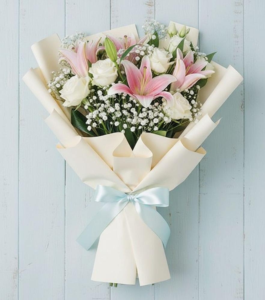 Букет цветов из: Лилии в Джерокае