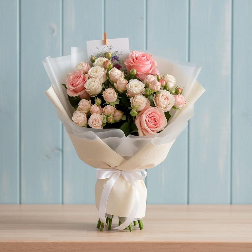 Букет цветов из: Розы в Джерокае