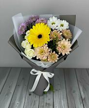 Букет цветов из:  Розы, Герберы и Хризантемы #REPLACE_PRED# Джерокае