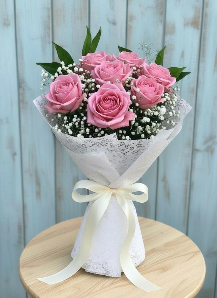 Букет цветов из: Розы в Джерокае