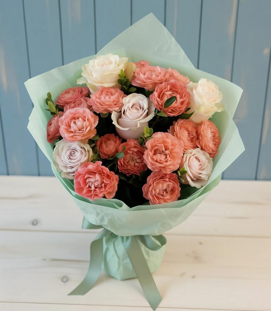 Букет цветов из: Розы в Джерокае