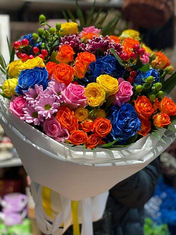 Букет цветов из: Розы и Хризантемы в Джерокае