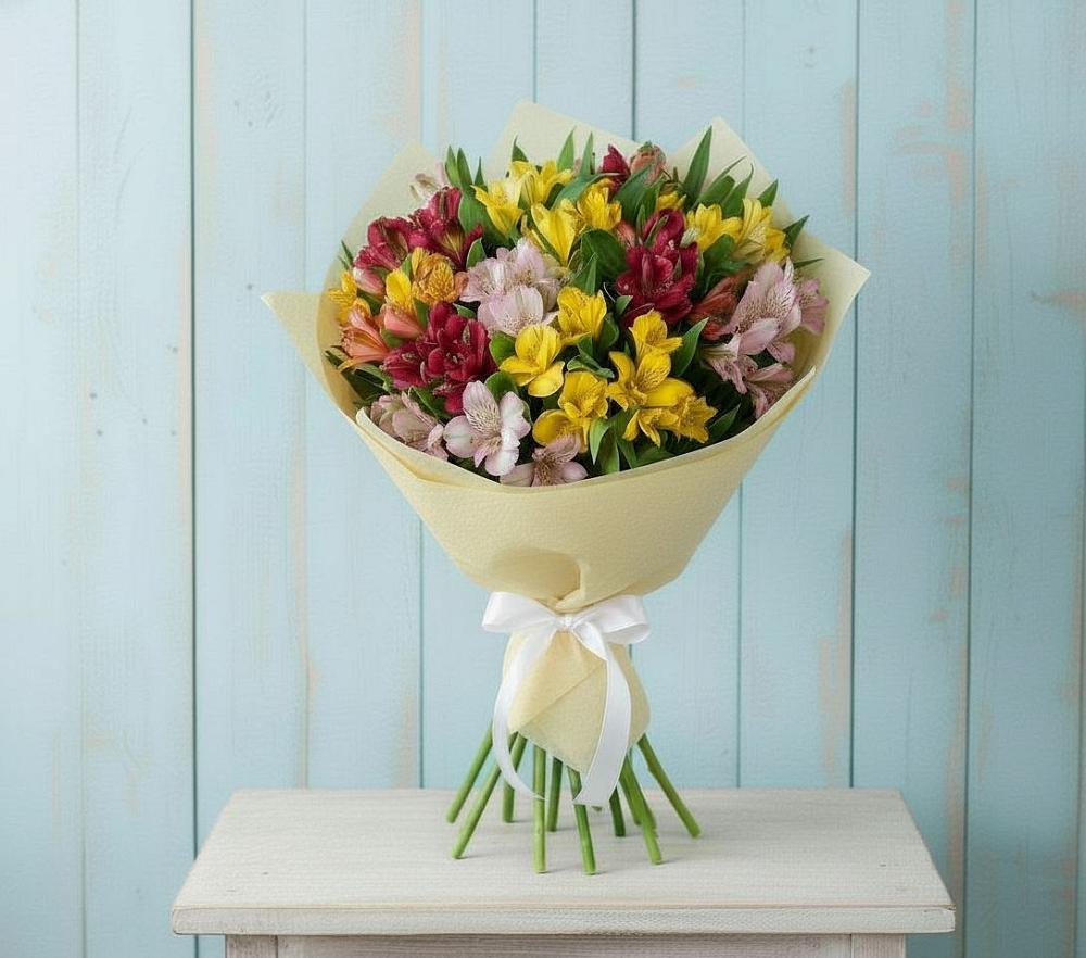 Букет цветов из: Альстромерии в Джерокае