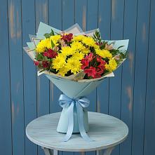 Букет цветов из:  Альстромерии и Хризантемы в Джерокае