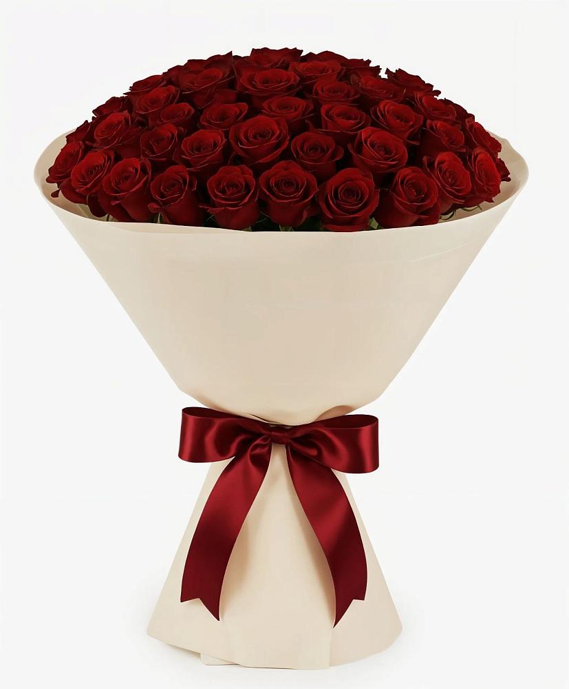 Букет 101 Бордовая роза Блэк Бакарра в Джерокае