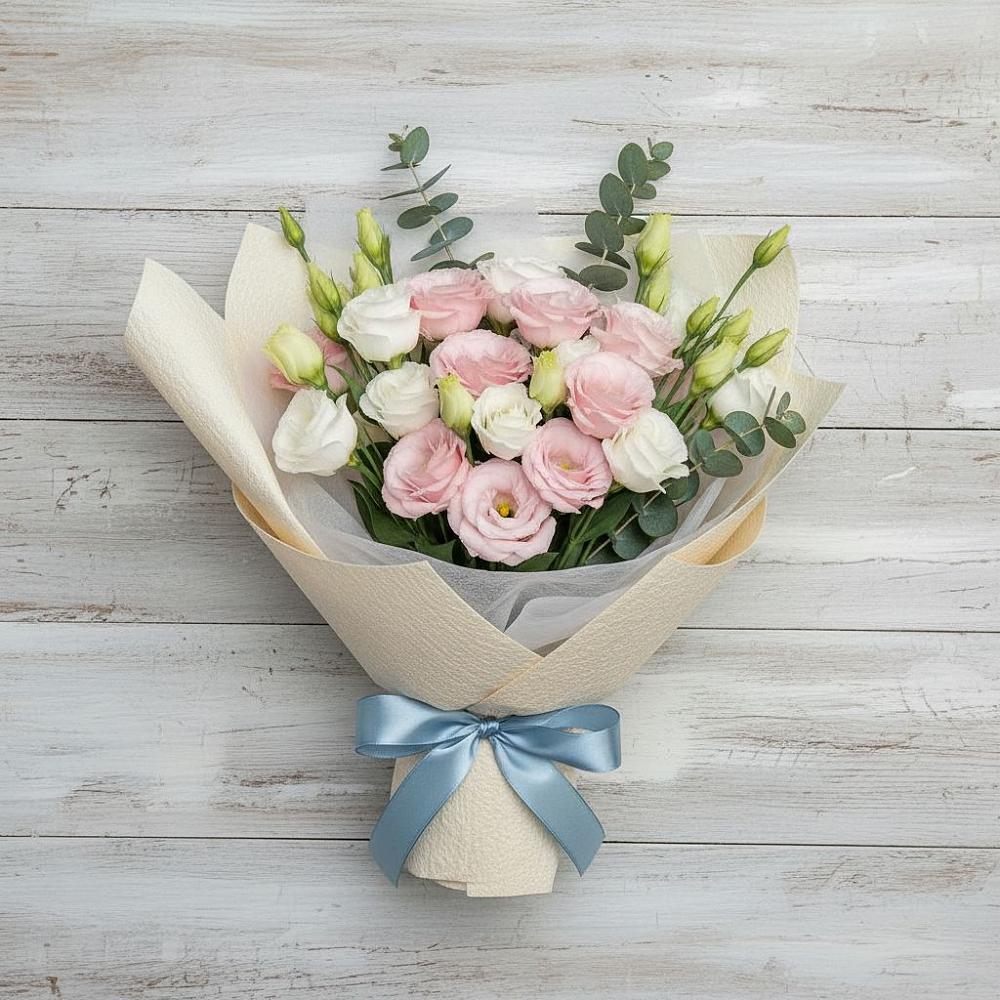 Букет цветов из: Лизиантусы в Джерокае